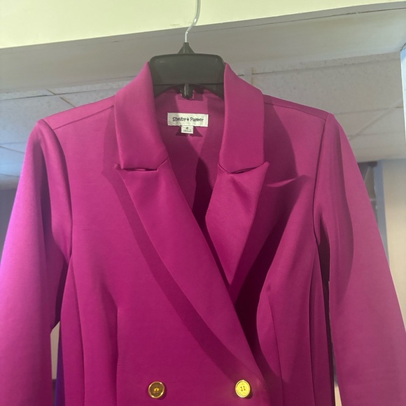 💕Shelby & Palmer Pink Long Blazer - Picture 2 of 6
